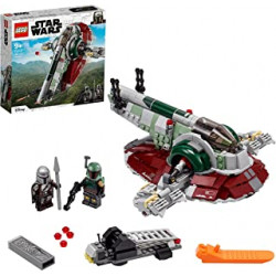 LEGO 75312 Star Wars Boba Fett’s Starship Building Toy for Kids Age 9 Plus, Mandalorian Model Set with 2 Minifigures