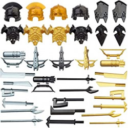 TopBrixx Custom Minifigures Weapon Set, 35 Pcs Custom Weapon Set for Orc, Figure Weapon Compatible with Lego